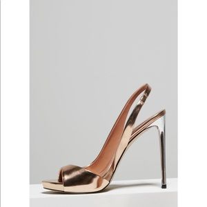 Metallic Leather Pumps- Rose Gold BCBG